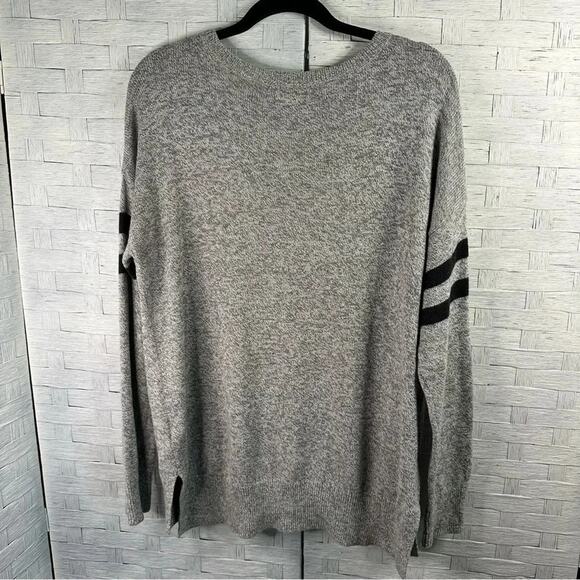 American Eagle gray, & blue rugby sweater skater boy streetwear electric grandpa - Picture 2 of 10